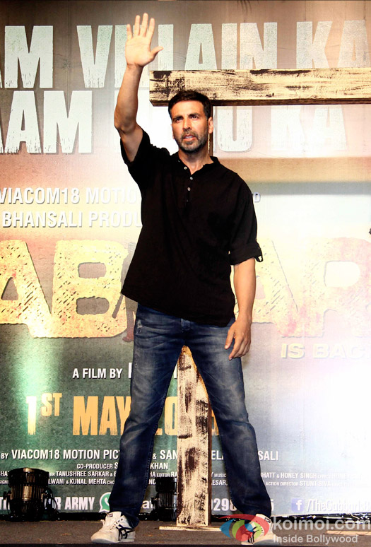Akshay Kumar during the trailer launch of movie 'Gabbar Is Back'