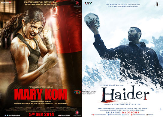 Mary Kom and Haider movie posters