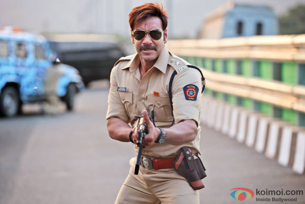 Ajay Devgn in a still from movie 'Singham Returns (2014)'