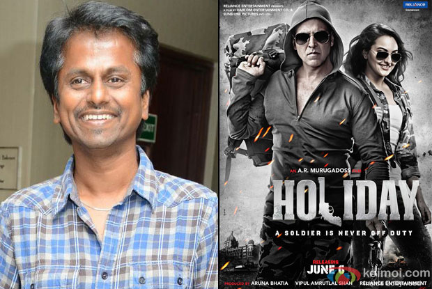 AR Murugadoss and 'Holiday (2014)' Movie Poster