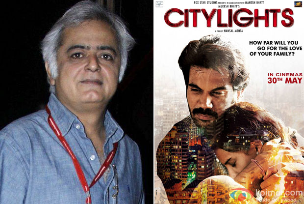 Hansal Mehta and 'CityLights (2014)' Movie Poster