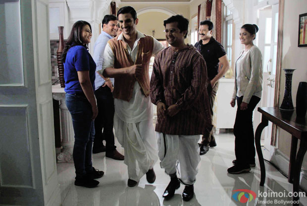 Sushant Singh Rajput during the promotion of movie'Detective Byomkesh Bakshy' on the sets of CID