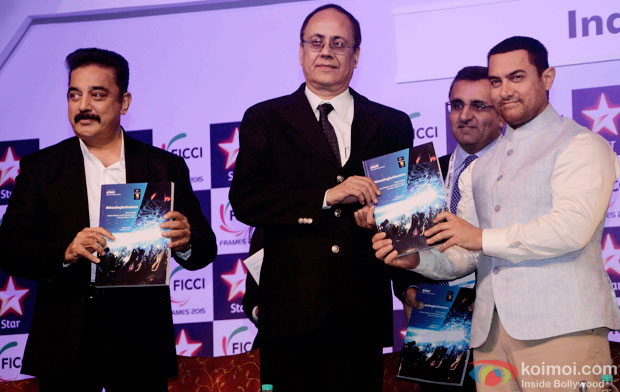 Kamal Haasan and Aamir Khan  At FICCI Frames 2015