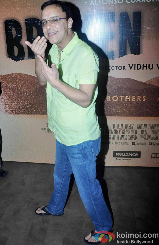 Vidhu Vinod Chopra during the special screening of hollywood film Broken Horses