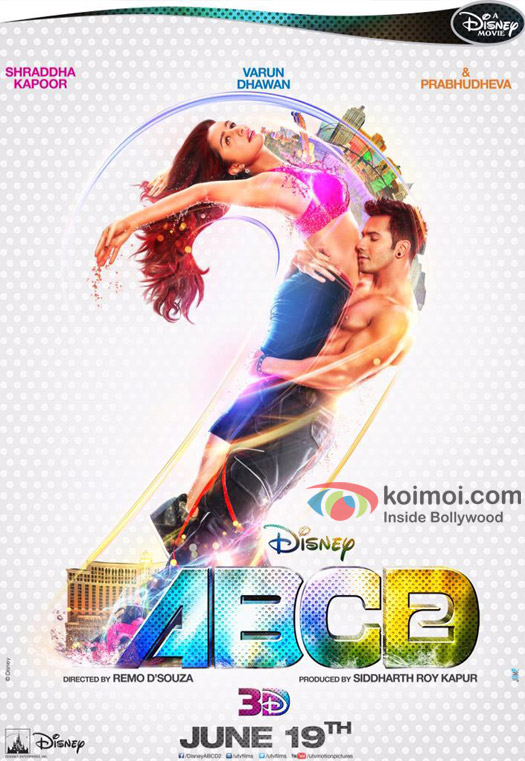 Shraddha Kapoor and Varun Dhawan in a 'ABCD 2 movie poster'