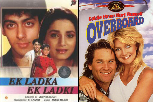 Ek Ladka Ek Ladki (1992) and Overboard (1987) Movie Poster