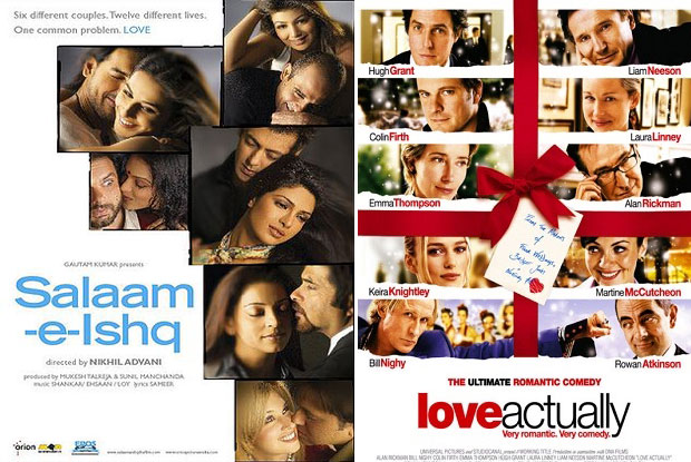 Salaam-e-Ishq: A Tribute to Love (2007) and Love Actually (2003) Movie Poster
