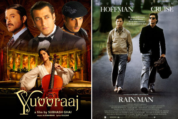 Yuvvraaj (2008) and Rain Man (1988) Movie Poster
