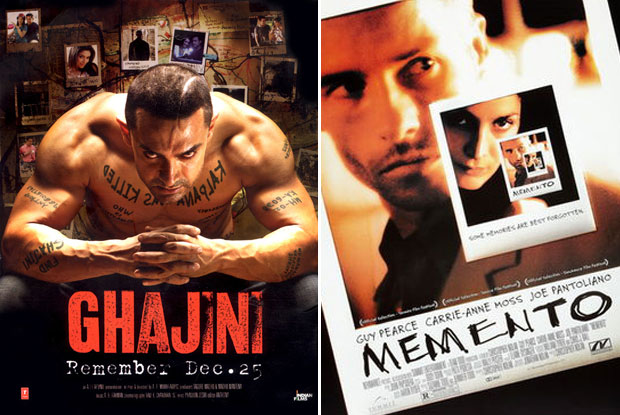 Ghajini (2008) and Memento (2000) Movie Poster