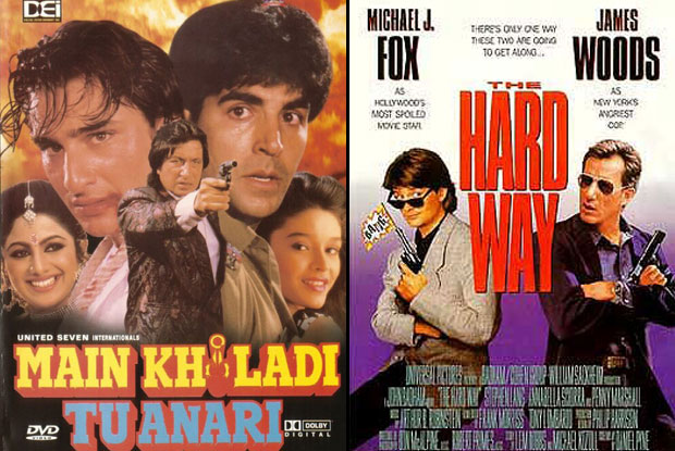 Main Khiladi Tu Anari (1994) and The Hard Way (1991) Movie Poster