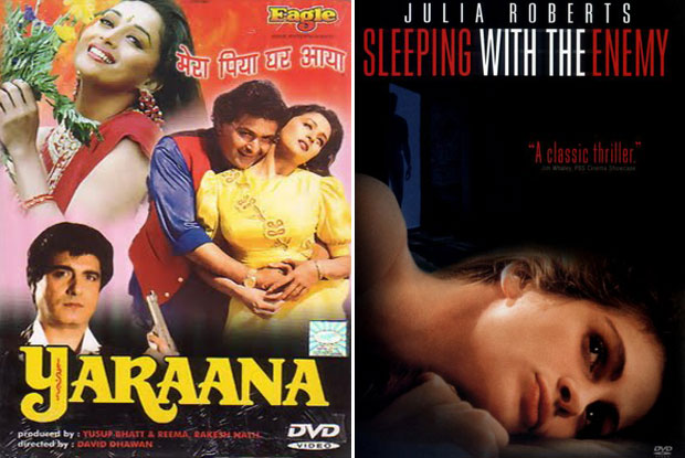 Yaraana (1995) and Sleeping with the Enemy (1991) Movie Poster