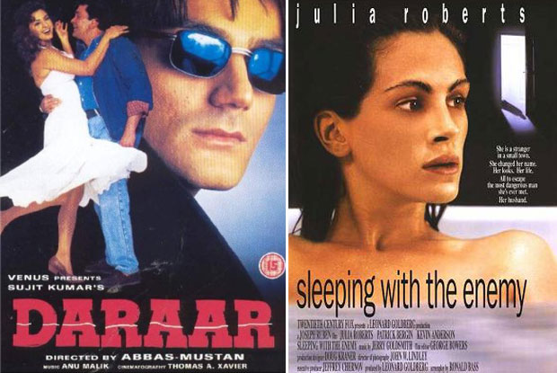 Daraar (1996) and Sleeping with the Enemy (1991) Movie Poster