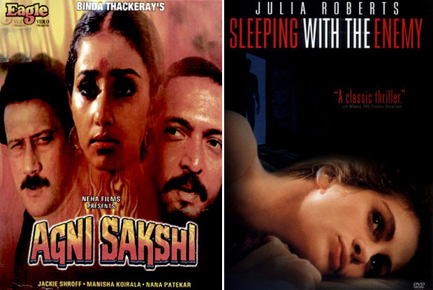 Agni Sakshi (1996) and Sleeping with the Enemy (1991) Movie Poster