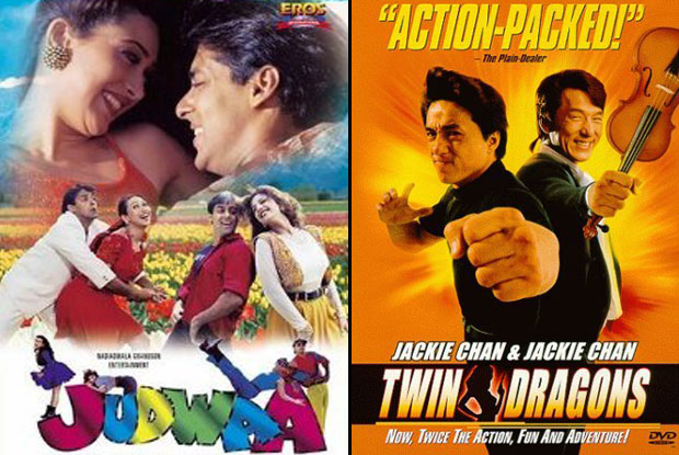 Judwaa (1997) and Twin Dragons (1992) Movie Poster