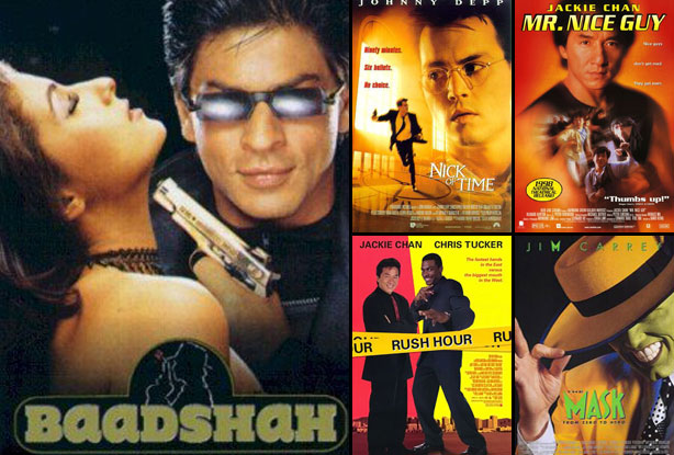 Baadshah (1999), Nick of Time (1995), The Mask (1994), Rush Hour (1998) and Mr. Nice Guy (1997) Movie Poster