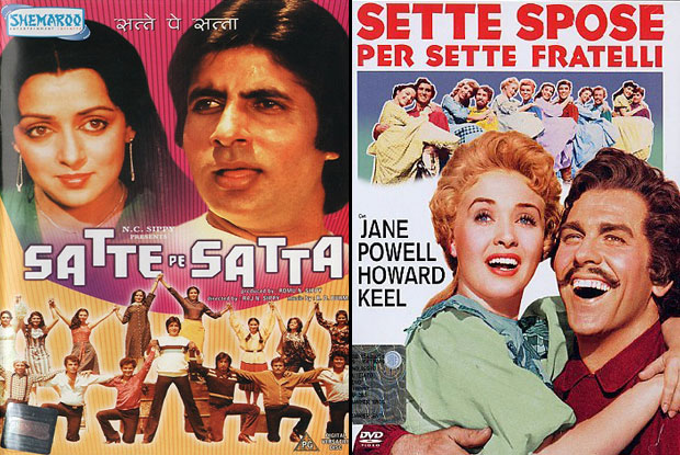 Satte Pe Satta (1982) and Seven Brides for Seven Brothers (1954) Movie Poster