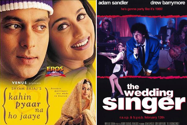 Kahin Pyaar Na Ho Jaaye (2000) and The Wedding Singer (1998) Movie Poster