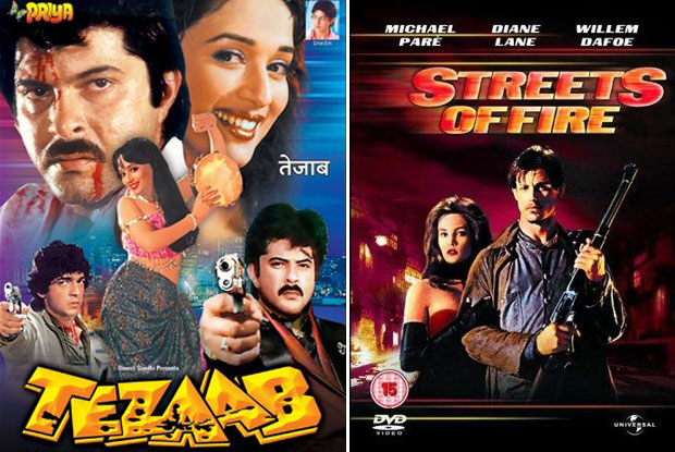 Tezaab (1988) and Streets of Fire (1984) Movie Poster