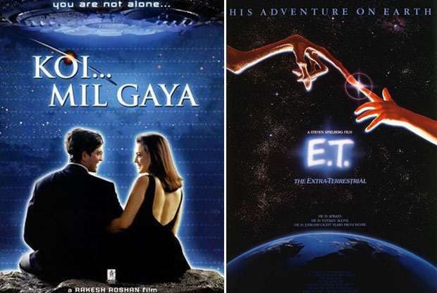 Koi... Mil Gaya (2003) and E.T. the Extra-Terrestrial (1982) Movie Poster