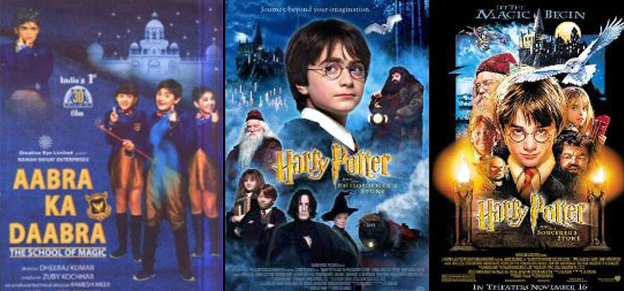 Aabra Ka Daabra (2004) & Harry Potter and the Philosopher's Stone (2001) Movie Poster