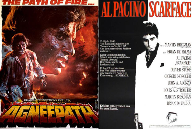 Agneepath (1990) and Scarface (1983) Movie Poster