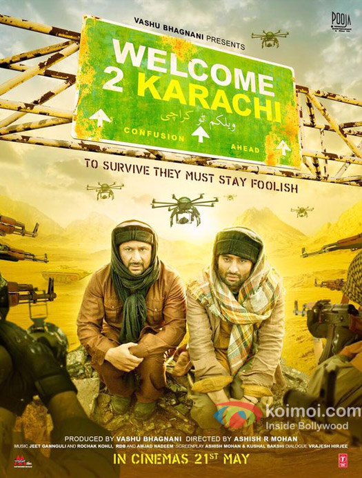 First Look Poster : Arshad Warsi & Jacky Bhagnani Welcome 2 Karachi