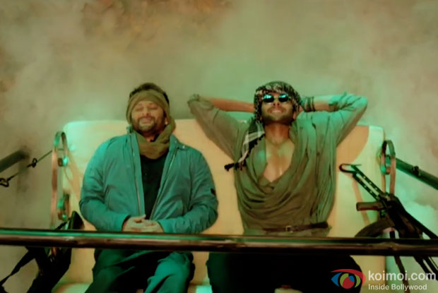 Arshad Warsi and Jackky Bhagnani in a still from movie 'Welcome To Karachi'