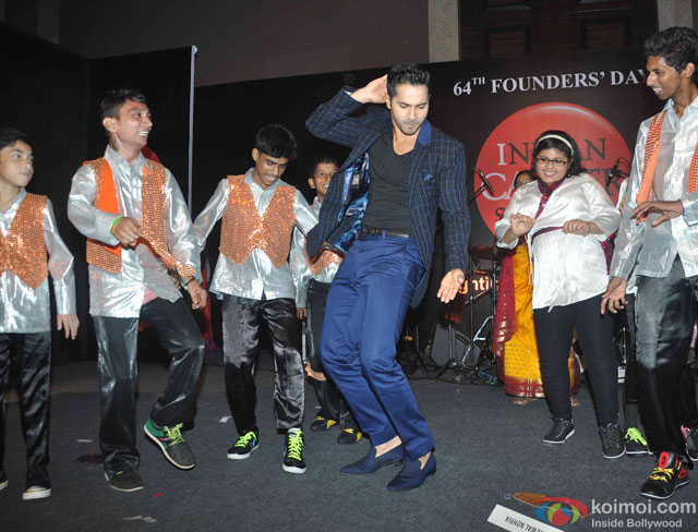 Varun Dhawan during launch of film on Anti-Tobacco at 64th Founder's Day