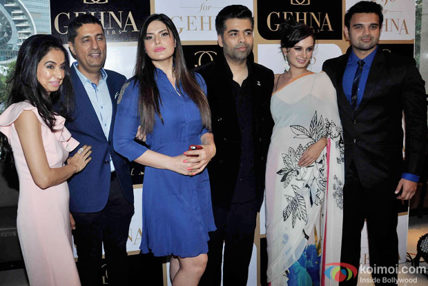 Zarine Khan, Evelyn Sharma And Mahaakshay Chakraborty During The Launch Of Karan Johar's Limited Edition Holiday Line For Gehna Jewellers