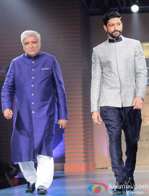 Mijwan Fashion Show: Javed Akhtar and Farhan Akhtar Walk The Ramp