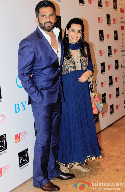 Sunil Shetty and Mana Shetty At Mijwan Fashion Show