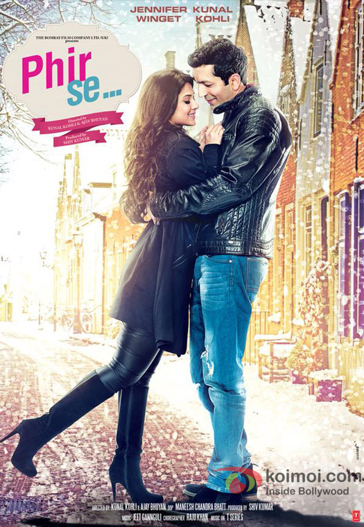 Jennifer Winget and Kunal Kohli in a 'Phir Se' movie poster