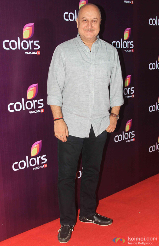Anupam Kher during the red carpet of Colors Party 2015