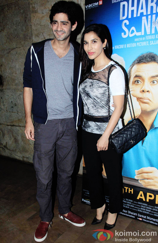 Gaurav Kapoor and Sophie Choudry during the special screening of movie 'Dharam Sankat Mein'
