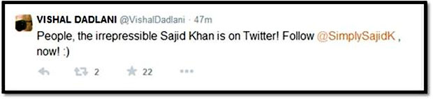 Vishal Dadlani's Tweet