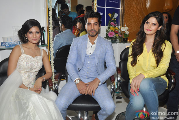 Shraddha Sagaonkar, Gautam Gulati and Zarine Khan  at the launch of Shuddha Salon and Spa