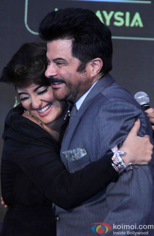 Sonakshi Sinha and Anil Kapoor during the announcement of the 16th IIFA Weekend and Awards