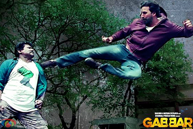 Akshay Kumar in a still from movie 'Gabbar Is Back'