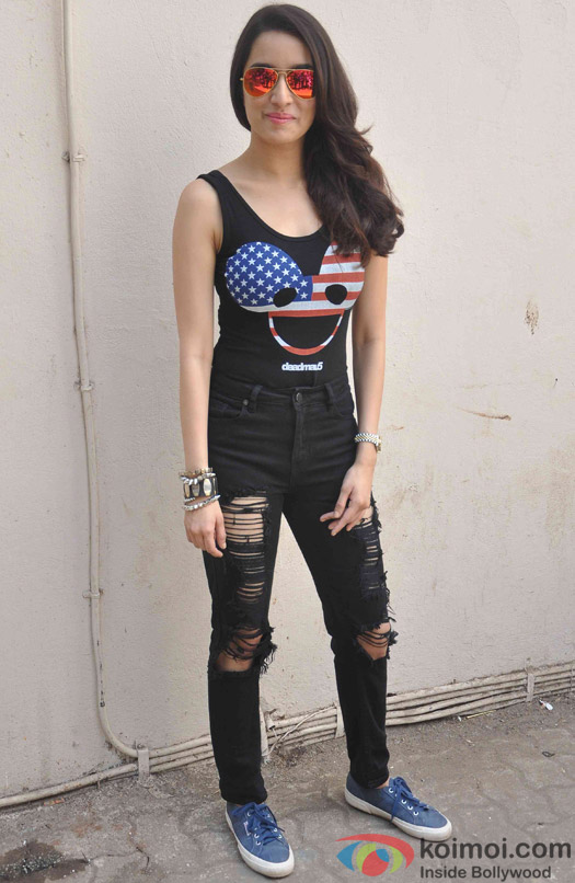 Shraddha Kapoor  during the Promotion of ABCD 2 at Mehboob studio