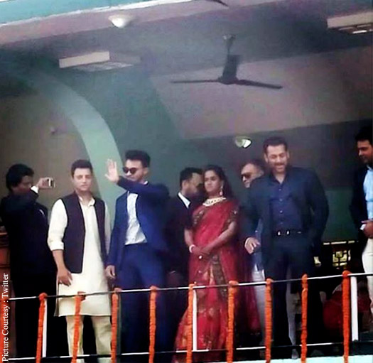 Salman Khan and his family members Attend Arpita’s Wedding Reception In Mandi