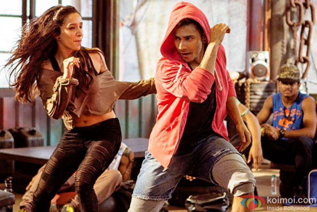 Shraddha Kapoor and Varun Dhawan in a still from movie 'ABCD 2'