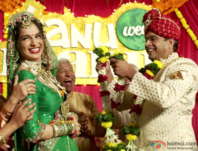 Kangana Ranaut and R. Madhavan in a still from movie 'Tanu Weds Manu Returns'