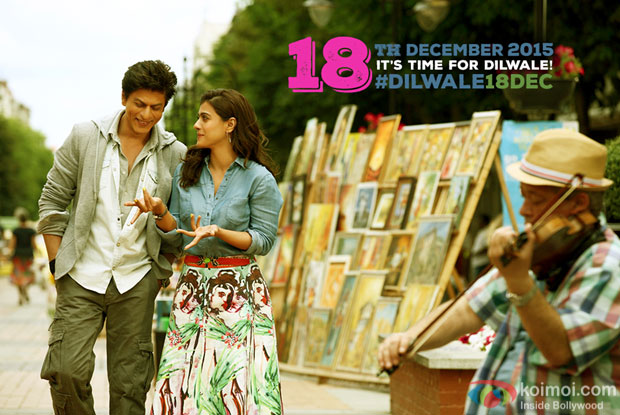 Shah Rukh Khan and Kajol in a still from movie 'Dilwale'
