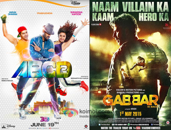 ABCD 2 and Gabbar Is Back movie posters