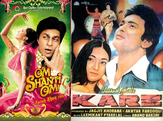 'Om Shanti Om' and 'Karz' movie poster