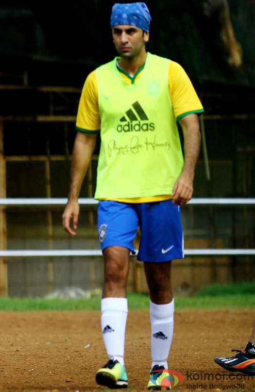 Ranbir Kapoor Snapped At Playing Football
