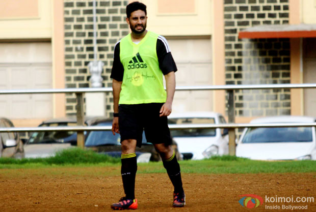 Abhishek Bachchan Snapped At Playing Football