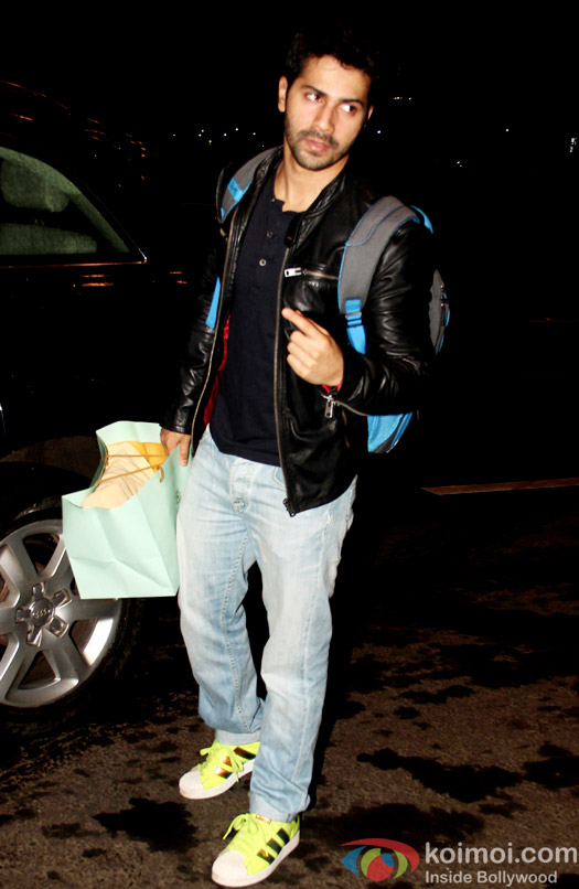 Snapped: Varun Dhawan at international airport leaving for DILWALE shoot