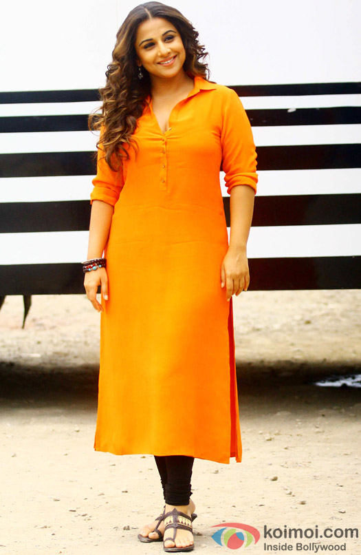 Vidya Balan during the promotion of 'Hamari Adhuri Kahani' On The Sets Tere Sheher Mein