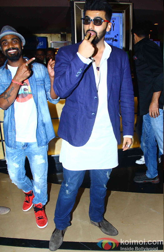 Remo DSouza and Arjun Kapoor during the special secreening of movie 'ABCD 2'